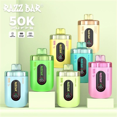 RazzBar 50000 Puffs Nikotina 2% 5% Bejgħ bl-ingrossa Disposable Vape EU Warehouse